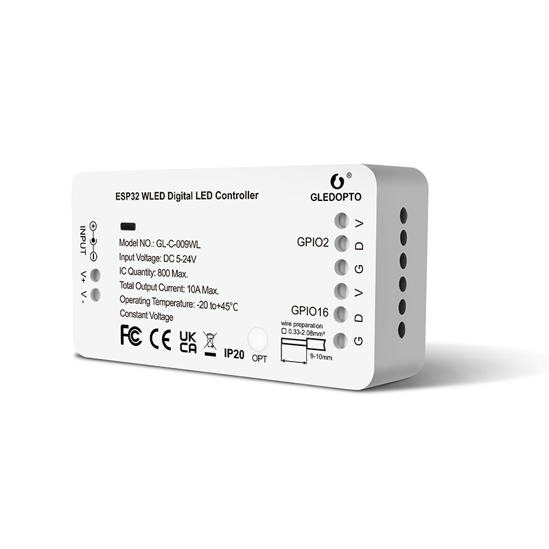 2 Port Data 10A Basic WiFi Led ESP32 WLED Pixel Controller